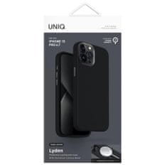 UNIQ UNIQ Lyden koženkový kryt iPhone 15 Pro Max Černá
