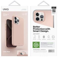UNIQ Lino Hue kryt s MagSafe pro iPhone 15 Pro Max Růžová