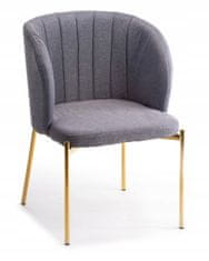 ModernHome Čalouněná Židle Marselo Gold Gray