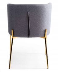 ModernHome Čalouněná Židle Marselo Gold Gray