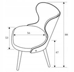 ModernHome Židle K-452 Čalouněná