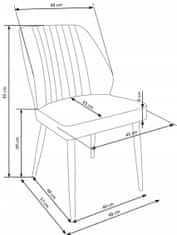 ModernHome Čalouněná Židle K-432 Popel Velur