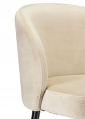 ModernHome Židle Sarah Grey Béžový Samet