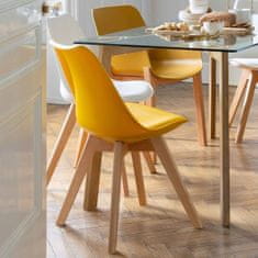 ModernHome Čalouněná Židle Baya Žlutá