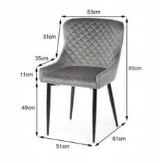 ModernHome Židle Kajto Black Gray