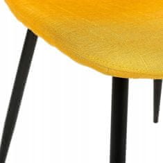 ModernHome Čalouněná Židle Tyka Žlutá