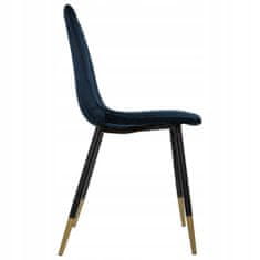 ModernHome Židle Tyka Velvet Modrá