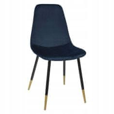 ModernHome Židle Tyka Velvet Modrá