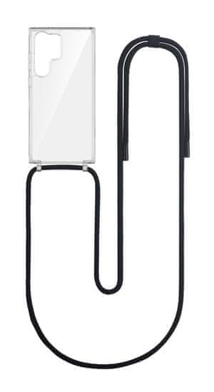 TopQ Kryt Simple Samsung S23 Ultra s černou šňůrkou průhledný 111387