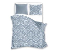 FARO Textil Povlečení ze saténové bavlny Elegant 007 160 x 200 cm šedé