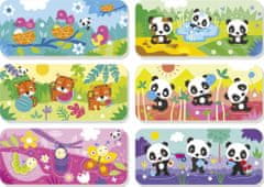 Educa Baby vkládačka Panda Bimba a kamarádi 6x3 dílky