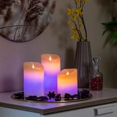 InnovaGoods Multicolour Flame-Effect LED Candles with Remote Control Lendles InnovaGoods 3 Units 