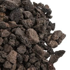 Greatstore Sopečné kameny 25 kg černé 1–2 cm