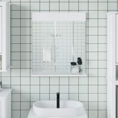 Greatstore Koupelnové zrcadlo s policí BERG bílé 60x12x70 cm masivní dřevo