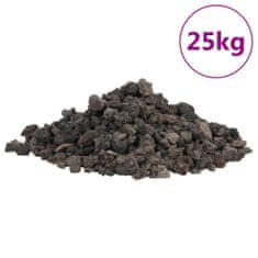 Greatstore Sopečné kameny 25 kg černé 1–2 cm
