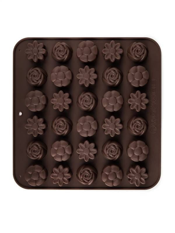 Banquet Formičky na čokoládu silikonové CULINARIA Brown 21,4 x 20,6 cm, mix tvarů