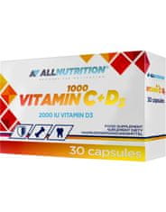 AllNutrition Vitamin C 1000 + D3 30 kapslí