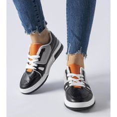Černé boty s oranžovým jazykem Archie velikost 39
