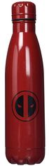 CurePink Nerezová outdoor láhev na pití Marvel|Deadpool: Peek-a-Boo (objem 500 ml)