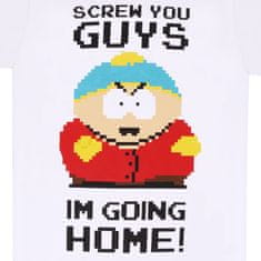 CurePink Pánské tričko South Park: Jděte do háje kluci (S) bílá bavlna