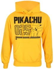 CurePink Pánská mikina Pokémon: Pikachu Line Art (S) žlutá bavlna