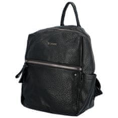 Coveri WORLD Prostorný dámský koženkový batoh Knut, černá