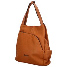 Coveri WORLD Designový dámský koženkový batůžek/taška Armand, hnědá