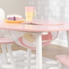 KidKraft Set stůl a 2 židle růžovobílý