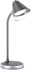Immax LED stolní lampička FINCH, Qi nabíjení, stmívatelná, šedá / stříbrná