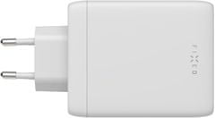 FIXED síťová GaN nabíječka, 3x USB-C, USB-A, PD, 100W, bílá
