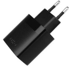 FIXED síťová nabíječka, 2xUSB-A, 17W Smart Rapid Charge, černá