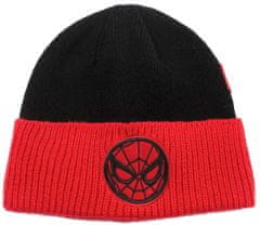 CurePink Zimní čepice Marvel|Spiderman: Kulaté face logo (univerzální)