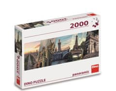 Dino Panoramatické puzzle Paříž koláž 2000 dílků