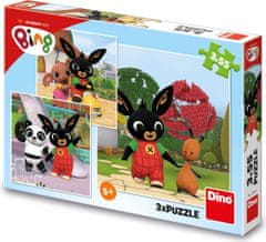 Dino Puzzle Bing si hraje 3x55 dílků