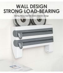 Herzberg Herzberg HG-03145: Wall-Mounted Paper Towel, Cling Film & Foil Dispenser Household Kitchen Tool Rack