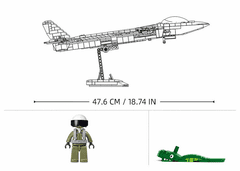 Sluban Army Model Bricks M38-B1187 Neviditelný letoun J-20 s kovovým povlakem M38-B1187