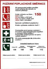 CZ Samolepka Požární poplachové směrnice 210 x 300 mm Varianta: Samolepící fólie