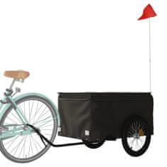 shumee Přívěsný vozík za kolo černý 45 kg železo