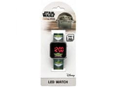 sarcia.eu Baby Yoda, Star Wars tmavě zelené dětské hodinky, digitální náramkové hodinky 