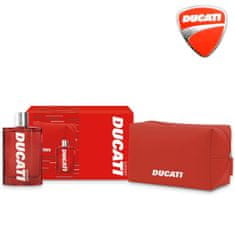 Ducati dárková sada SPORT toaletní voda 100 ml + kosmetická taška bílo-červená