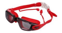 Merco Silba plavecké brýle se špunty do uší červená 1 ks