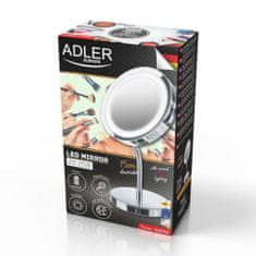 Adler Adler AD 2159 Zrcátko na líčení s LED osvětlením stojící na kosmetické noze zvětšující zrcátko na líčení
