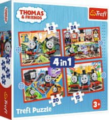 Trefl Puzzle Mašinka Tomáš 4v1 (12,15,20,24 dílků)