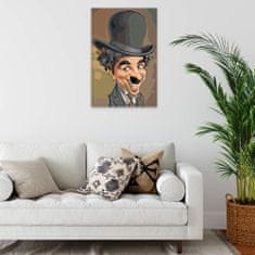 Malujsi Malování podle čísel - Charlie Chaplin - 40x60 cm, plátno vypnuté na rám