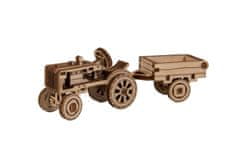 Wooden city 3D puzzle Superfast Americký traktor s vlečkou
