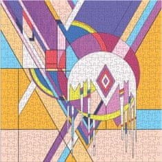 Galison Metalické čtvercové puzzle Frank Lloyd Wright: Zamrzlé sféry 500 dílků