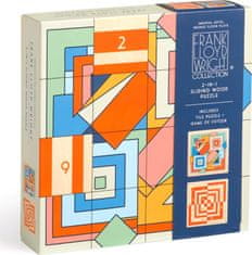 Galison Posuvné dřevěné puzzle Frank Lloyd Wright: Imperial Hotel 2v1 (16 dílků)