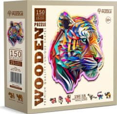 Wooden city Dřevěné puzzle Barevný tygr 150 dílků EKO
