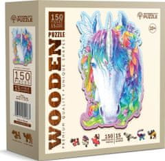 Wooden city Dřevěné puzzle Stylový jednorožec 150 dílků EKO