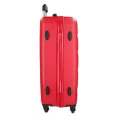 Joummabags Sada ABS cestovních kufrů ROLL ROAD FLEX Red, 55-65cm, 5849564